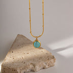 Turquoise Halo Necklace