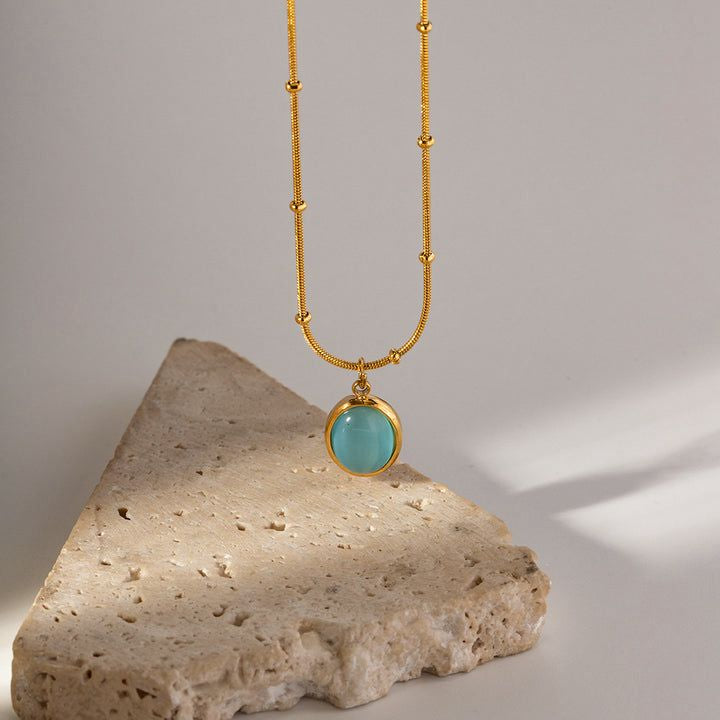 Turquoise Halo Necklace