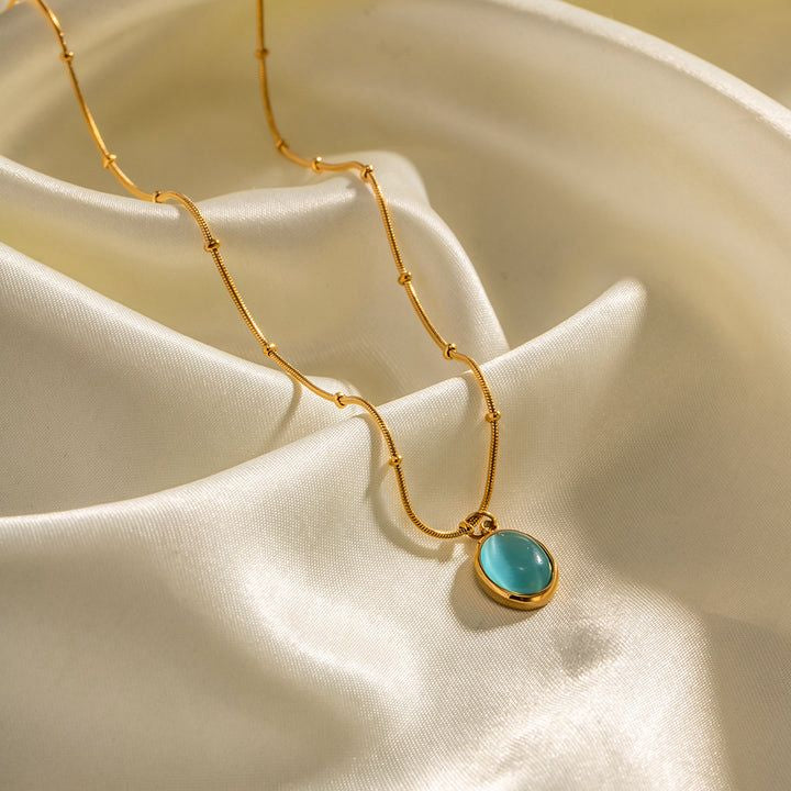 Turquoise Halo Necklace