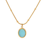 Turquoise Halo Necklace