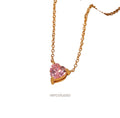 Pink Diamond Heart Necklace