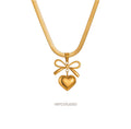 Bow Heart Necklace